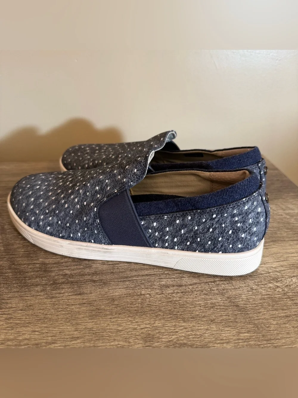 Spenco Santa Cruz Blue Ostrich Slip On Casual Shoes Women’s Size 8 Orthotic